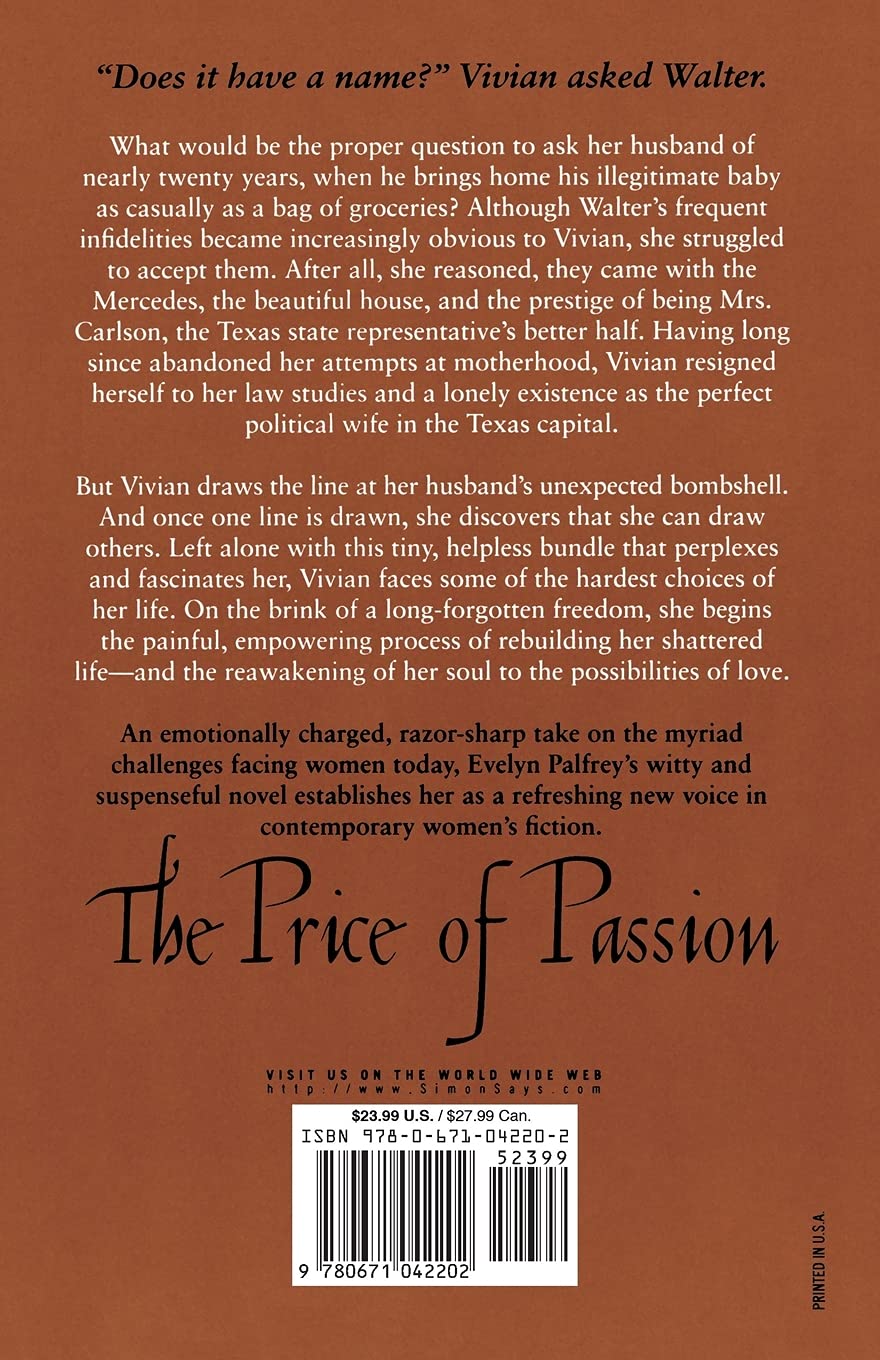 The Price Of Passion Palfrey Evelyn 9780671042202 Amazon Com Books The Price Of Passion Palfrey Evelyn 9780671042202 Amazon Com Books