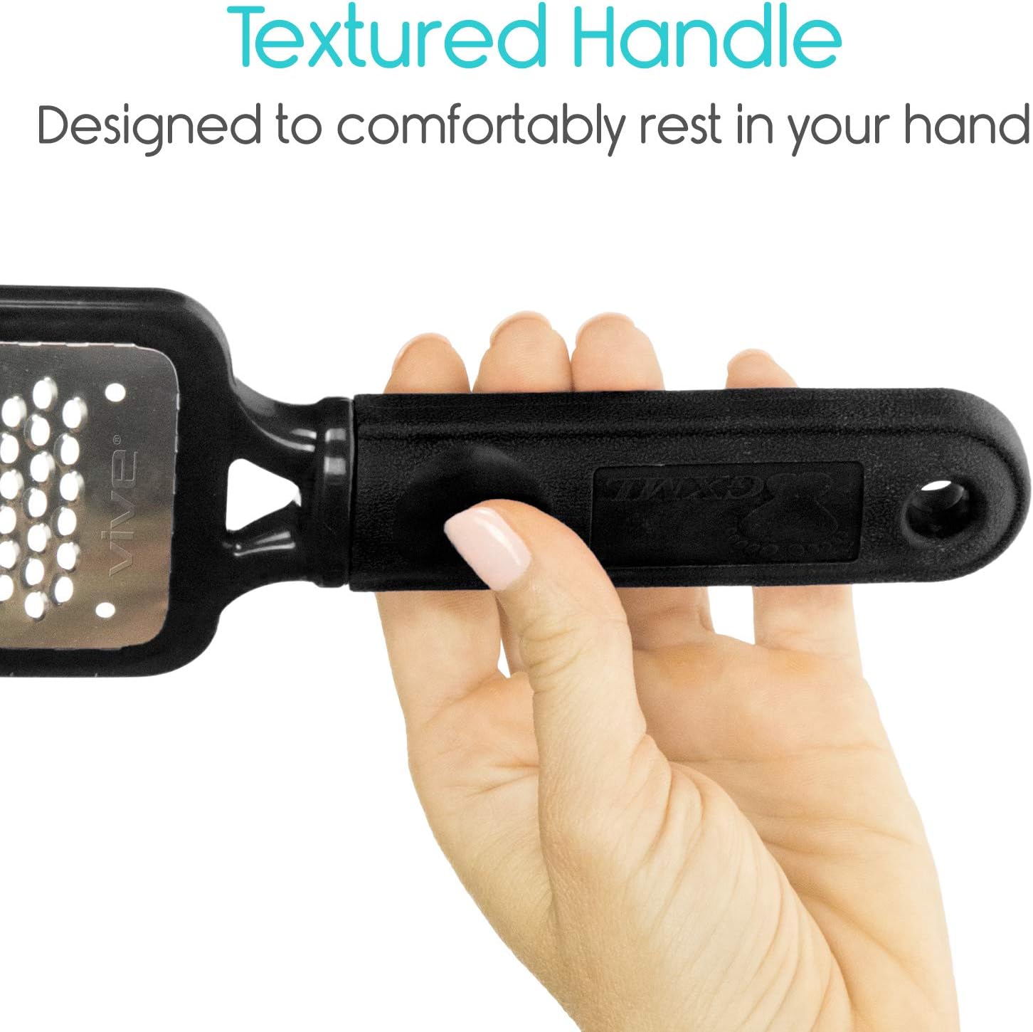 Vive Foot File (3 Pack) - Callus Remover Pedicure Tool Kit for Men, Women Care - Dead Skin Heel Scrub Shaver and Rough Patch Eliminator Remover for Dry and Wet Toe and Feet Peel - Rasp Scrubber Blade: Health & Personal Care