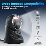 Tera 9100 Desktop Barcode Scanner 2D QR Omnidirectional USB Wired Handsfree view 3