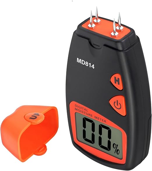 Digital Wood Moisture Meter Handheld MD814 LCD Damp Meter with 4 Pins