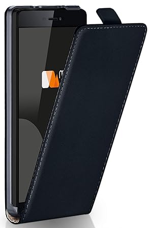 moex Huawei P8 | Hülle Schwarz 360° Klapp-Hülle Etui Thin Handytasche Dünn Handyhülle für Huawei P8 Case Flip Cover Schutzhül
