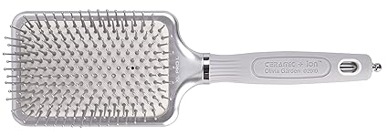 Olivia Garden Haar-Rundbürste Ceramic + Ion XL Pro, Pneumatik Paddle Bürste, 13-reihig