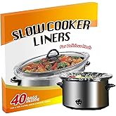 FASOZUKA Slow Cooker Liners 40×Cooking Bags Small Size Disposable Pot Liners, Fit 1QT to 3QT for Slow Cooker Cooking Trays Suitable for Oval & Round Pots 11"x 16", 40 Liners (40)