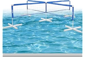 A11N SPORTS A11N 11.4ft 4-Way Volleyball Pool Net for Adults and Family - Fun Outdoor Water Game with Adjustable Height and Stabilizing System