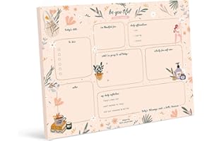 Bliss Collections Daily Planning Pad, To Do List Notebook - Beautiful - Undated Tear-Off Sheets Notepad - Day or Work Calendar, Organizer, Scheduler for Goals, Tasks, Ideas - 8.5" x 11", 50 Sheets