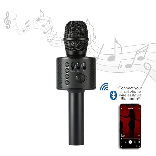 Core Innovations Wireless Bluetooth Karaoke Microphone with Built