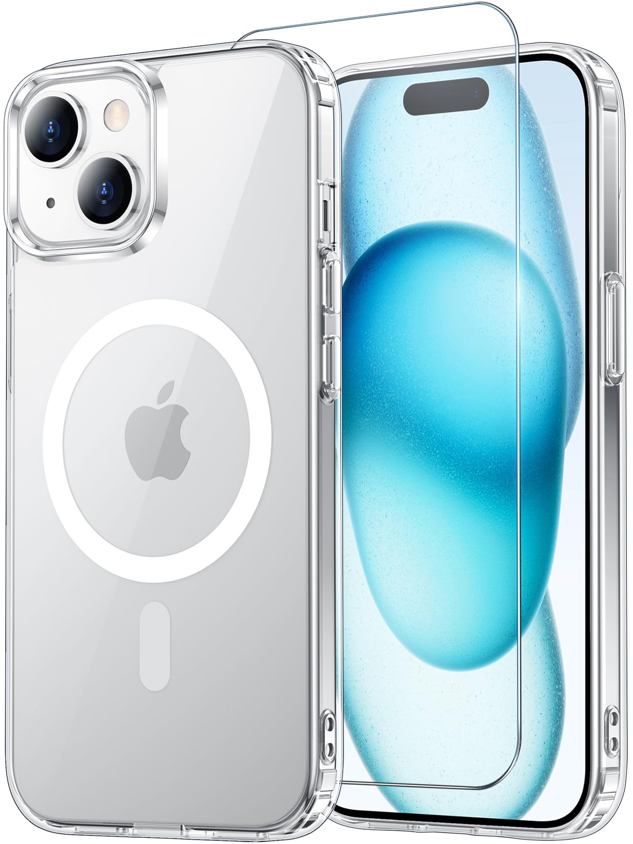 Photo 1 of Temdan for iPhone 15 Plus Case:for iPhone 14 Plus Case Clear, [Compatible with Magsafe][Anti-Yellowing][Military-Grade Protection] Shockproof Slim Phone Case Cover, Clear