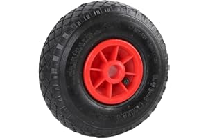 Asixxsix 10 Inch Kayak Cart Wheel, 3.00-4 260X85 Trolley Cart Replacement Tire, 330 Lbs Strong Load Bearing, Inflatable Repla