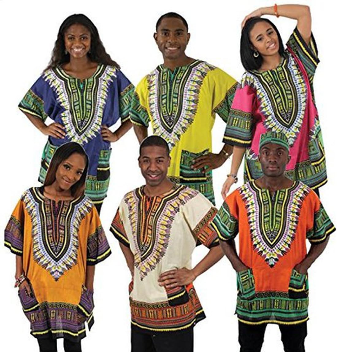 Set of Six Assorted Dashikis