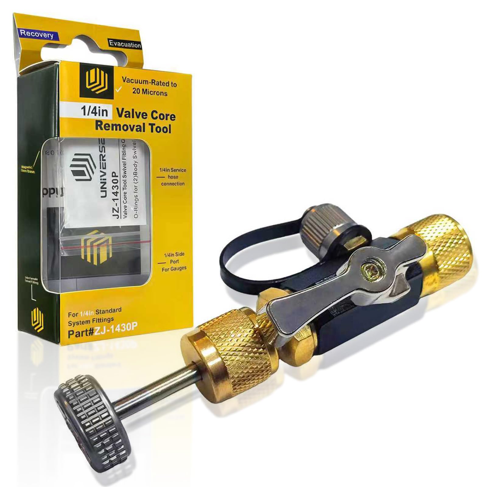 Photo 1 of 1/4" Mega Flow Vacuum-Rated Valve Core Removal Tool for Home AC Appliance,Compatible with R22 R410A R134A, Essential HVAC Tools