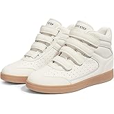 LUCKY STEP Women's High Top Fashion Sneakers Casual Hidden Height Insole Shoes Gum Rubber Sole Ankle Boots Hook-and-Loop Walking Shoes