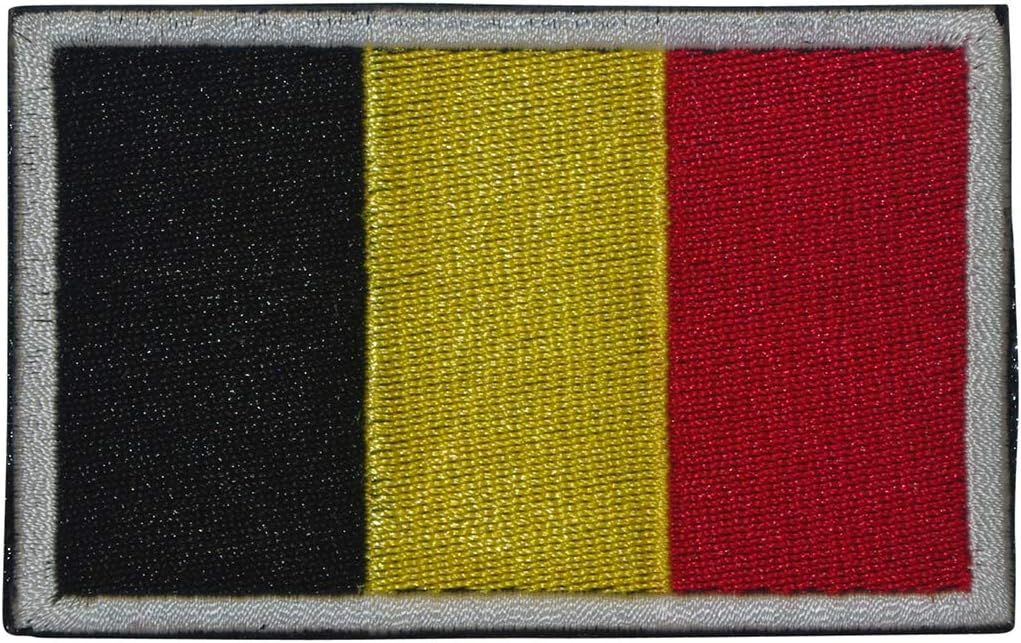 Patch Brodé Drapeau Belge – Fer à Coudre Ou Coudre – Neuf