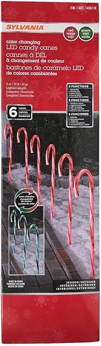 Amazon.com : Sylvania Color Changing LED Candy Canes Pathway Lights Set