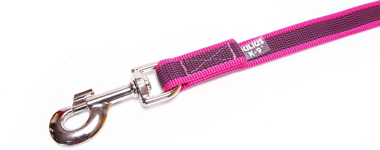 Color & Gray Super-Grip Leash with Handle, 20 mm x 2 m, Pink-Gray - Image 4