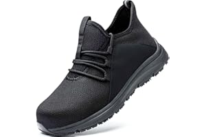 TEYTAP Steel Toe Non Slip Work Shoes for Men Women丨Waterproof Lightweight Safety Sneakers