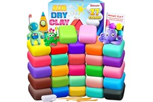 YOPINSAND Air Dry Clay 27 Colors, Modeling Clay for Kids, DIY Molding Magic Clay, Gift for Kids