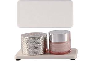 NiuYichee 2 PCS Bathroom Stone Trays, Diatomite Coasters, Kitchen Soap Dish, Water Absorbing Stone Used for Hand Soap & Plants & Cosmetic Bottles in The Modern Home(6.3" * 3.15") White