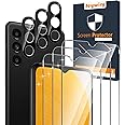 Jeywiry 3 Pack Screen Protector Compatible for Samsung Galaxy A13 4G / 5G / LTE with 3 Pack Camera Lens Protector, Ultra HD Tempered Glass, 9H Hardness, Anti-Scratch, Easy Installation - Case Friendly