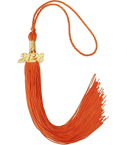 2024 Graduation Cap Tassel With Gold Charm – Standard 9 Inch Red Tassel For High School & College