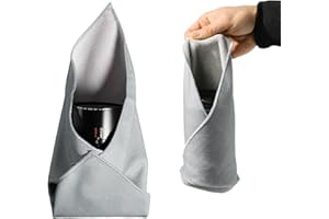 BEIYANG Camera Protective Wrap, Lens Protector Wrapper, 17.7X17.7 Inch Grey Magic Self-Adhesive Cloth for Camera/Lens/Phone/DSLR/Laptop/Accessories, Anti Scratch Equipment Wrap Storage Pouch