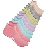 Comfoex 12 Pairs Girls Athletic Ankle Socks for 4-6 6-8 8-10 Years Old - Cotton Short Socks for Little Big Kids