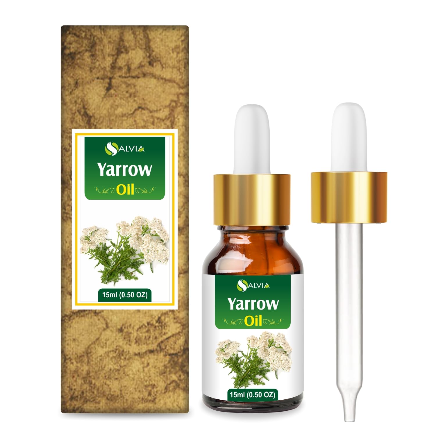 Salvia Yarrow Oil – 15ml (0.51 oz) | Natural Oil for Massage, Skincare, Aromatic Blends & DIY Formulations