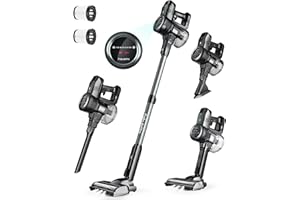 FABULETTA Cordless Vacuum Cleaner for Home, Max 50 Min Runtime Detachable Battery, 6 in 1 Lightweight Stick Vacuum with Brushless Motor, for Pet Hair and Hard Floor