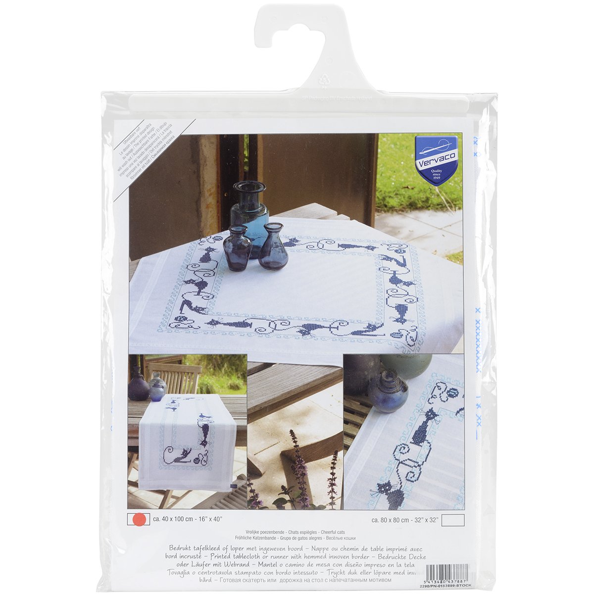 Vervaco Embroidery Kit: Runner: Cheerful Cats