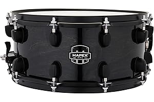 Mapex MPX Maple/Poplar Snare Drum - 6.5 x 14-inch - Black with Black Hardware