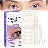 Eyelid Tape 640 Pcs Lace Double Eye Lifter Strips Waterproof Long-Lasting EyeSticker Instant Eyelid Lift Tape for Uneven, Dro