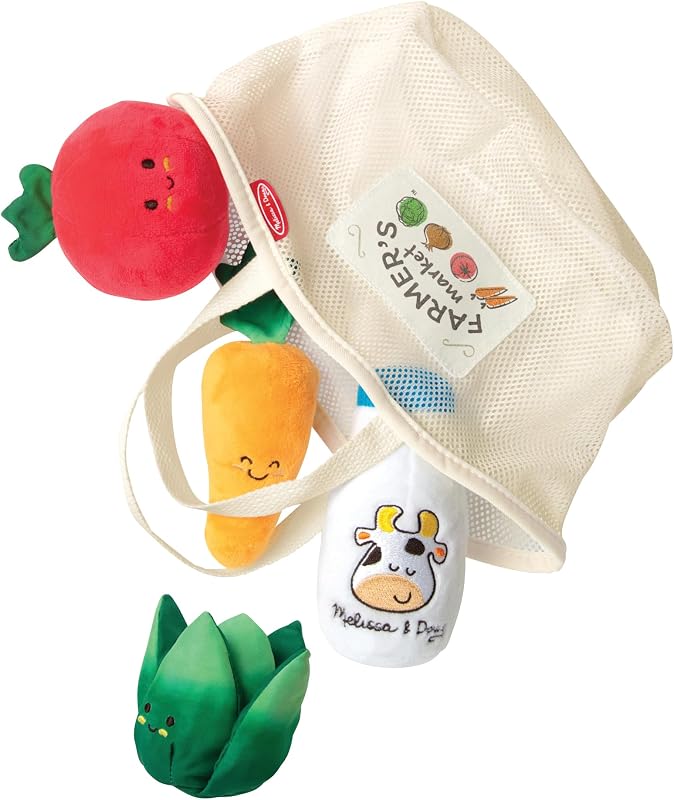 – Juguete multisensorial de Cesta del Mercado para bebés, para llenar y vaciar
