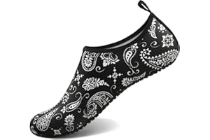 ATHMILE Water Shoes for Women Men Barefoot Quick-Dry Aqua Socks for Beach Swim Pool River Yoga Lake Surf Sport Shoes Cruise Essentials Swimming Size