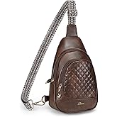 Crossbody Bags for Women Anti Theft Small Sling Handbag with Zipper Lock Vegan Leather RFID Blocking Chest Pure