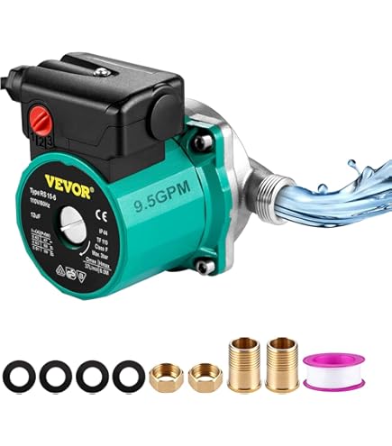 Geyserwise 12V DC Hot Water Circulation Pump – Closed Impeller - Full - View #2