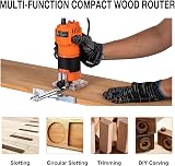 TOPWAY 500W Electric Hand Trimmer Wood Router with 2 Collets 1/4" and 6mm view 8
