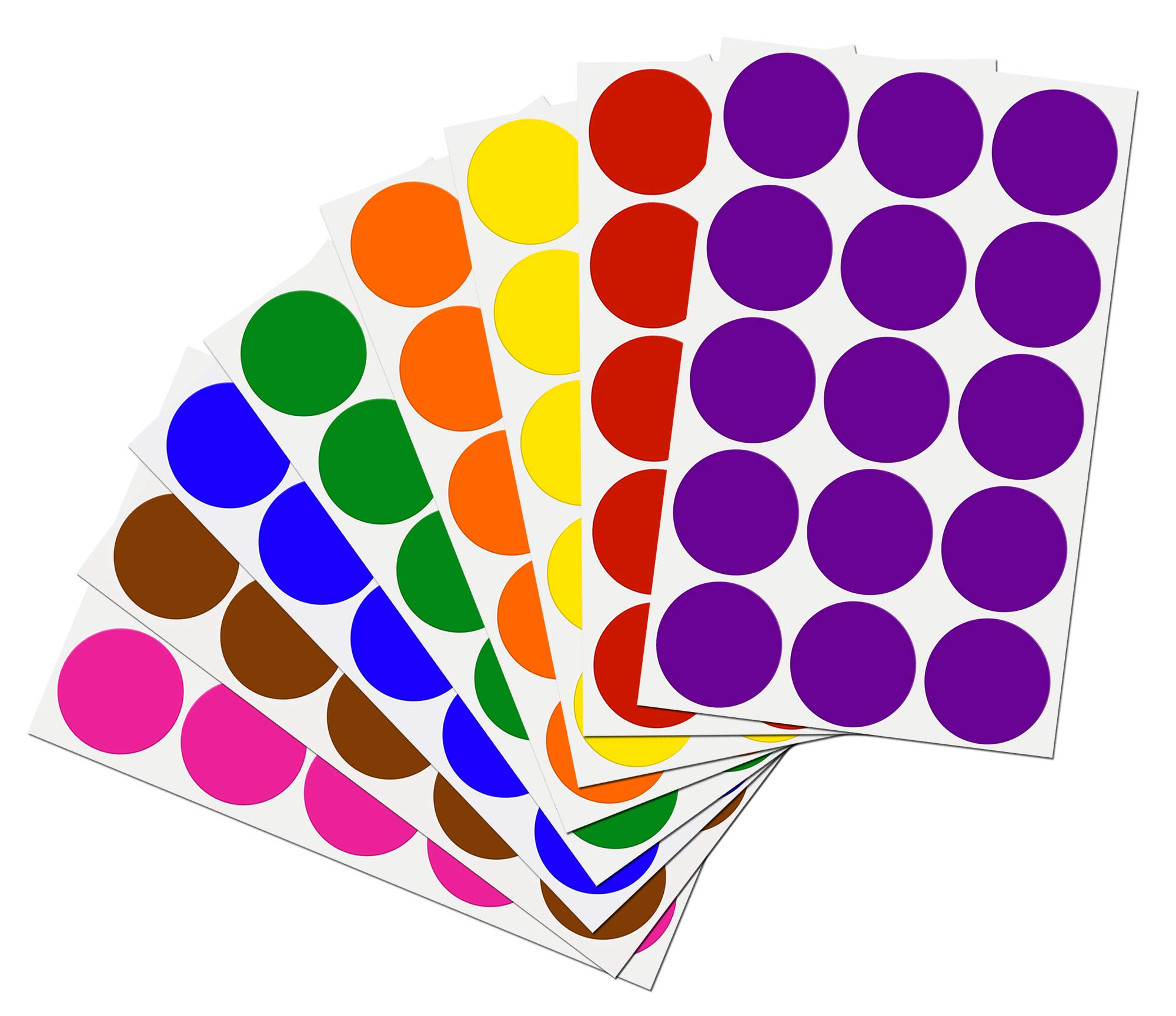 Royal Green Color Coding Labels in 8 Assorted Colors 30mm - Dot Sticker Labels 3 cm - 480 Pack