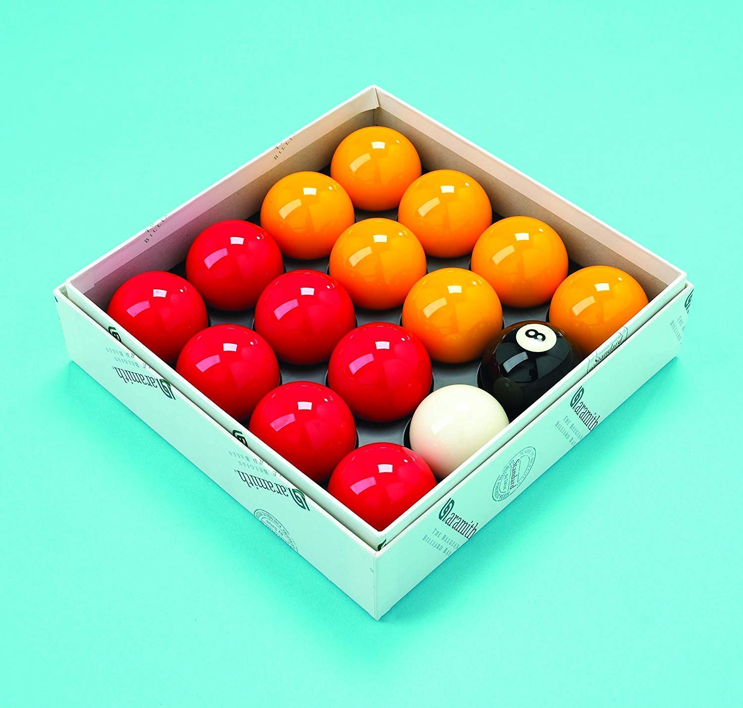 SGL ARAMITH 2" STANDARD REDS + YELLOWS MATCH POOL BALLS**