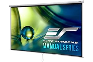 Elite Screens Manual Series, 135-INCH 16:9, Pull Down Manual Projector Screen with AUTO LOCK, Movie Home Theater 8K / 4K Ultra HD 3D Ready, 2-YEAR WARRANTY, M135XWH2