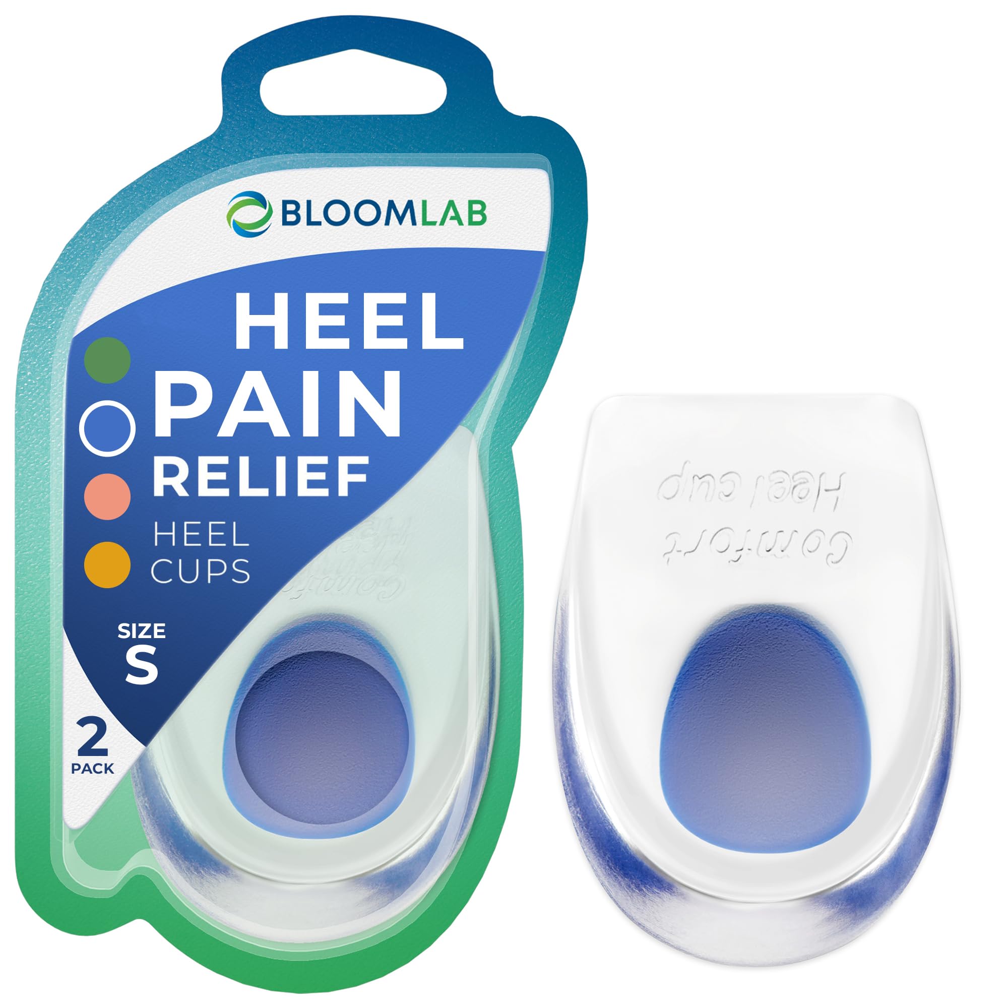 Photo 1 of Gel Heel Pads, 2 Pack, for Achilles Tendonitis, Shoe Wedge Inserts for Plantar Fasciitis, Bone Spur, Foot Pain Relief Support, Comfort Cushion Insoles for Women/Men