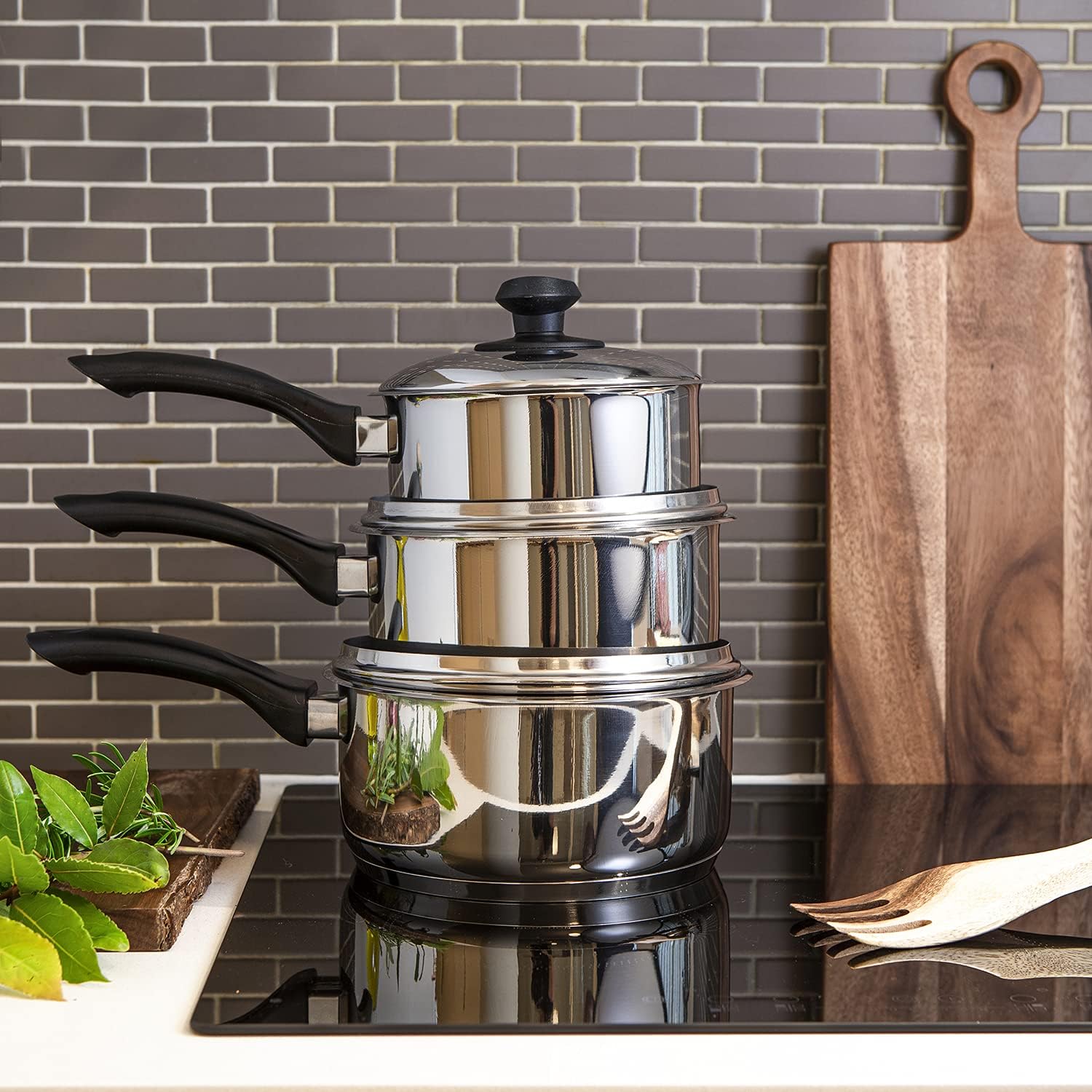 Stainless steel collection SS2022 Stainless Steel Sauce PAN, Multi-Colour, 22cm - Image 5
