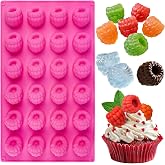 Small Raspberry Silicone Molds for Baking, 24-Cavity Raspberry Fruit Molds | Non-Stick 3D Fruit Shaped Raspberry Silicone Molds for Chocolate Mousse Baking Bite Pastry Ice Cube Cake Decorations Wax Melt