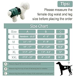 Grecle 3 Pack Female Dog Diapers - Reusable Diapers