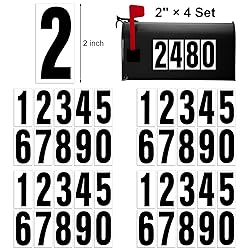 Reflective Number Stickers, 4 Sets 2 Inch Vinyl
