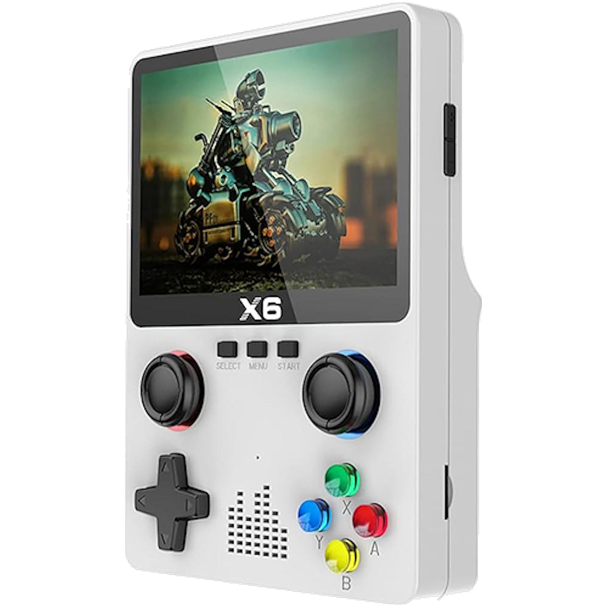 X6 Handheld Retro Games Console 10,000 Games 3.5" screen Dual 3D Joystick, Supports two-Player Games 11 Emulators SNES MAME GBA GG Arcade Games (White)