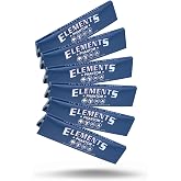Elements Phantom King Size Slim Rolling Papers &ndash; Ultra Thin Gum Papers &ndash; Slow Burning, Smooth Taste, 32 Leaves per Pack - 6 Pack