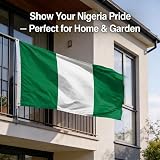 SHATCHI Nigeria Flag 5ft x 3ft with Brass Eyelets Polyester Flag view 3