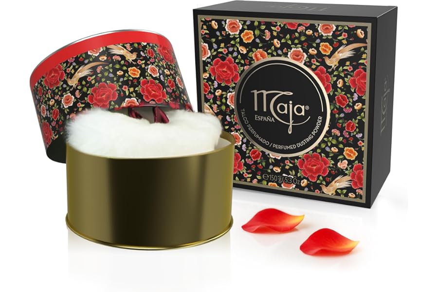 Maja Perfumed Talcum Powder – Soothes, Softens, Relieves Itch, Keeps Skin Dry & Fresh, Smoothing Body Powder for Women, Fragrance Dusting Powder, Talc Powder, 5.3 Oz, 1 Box