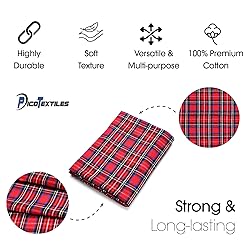 Pico Textiles 25 Yards Bolt Red and Black Tartan