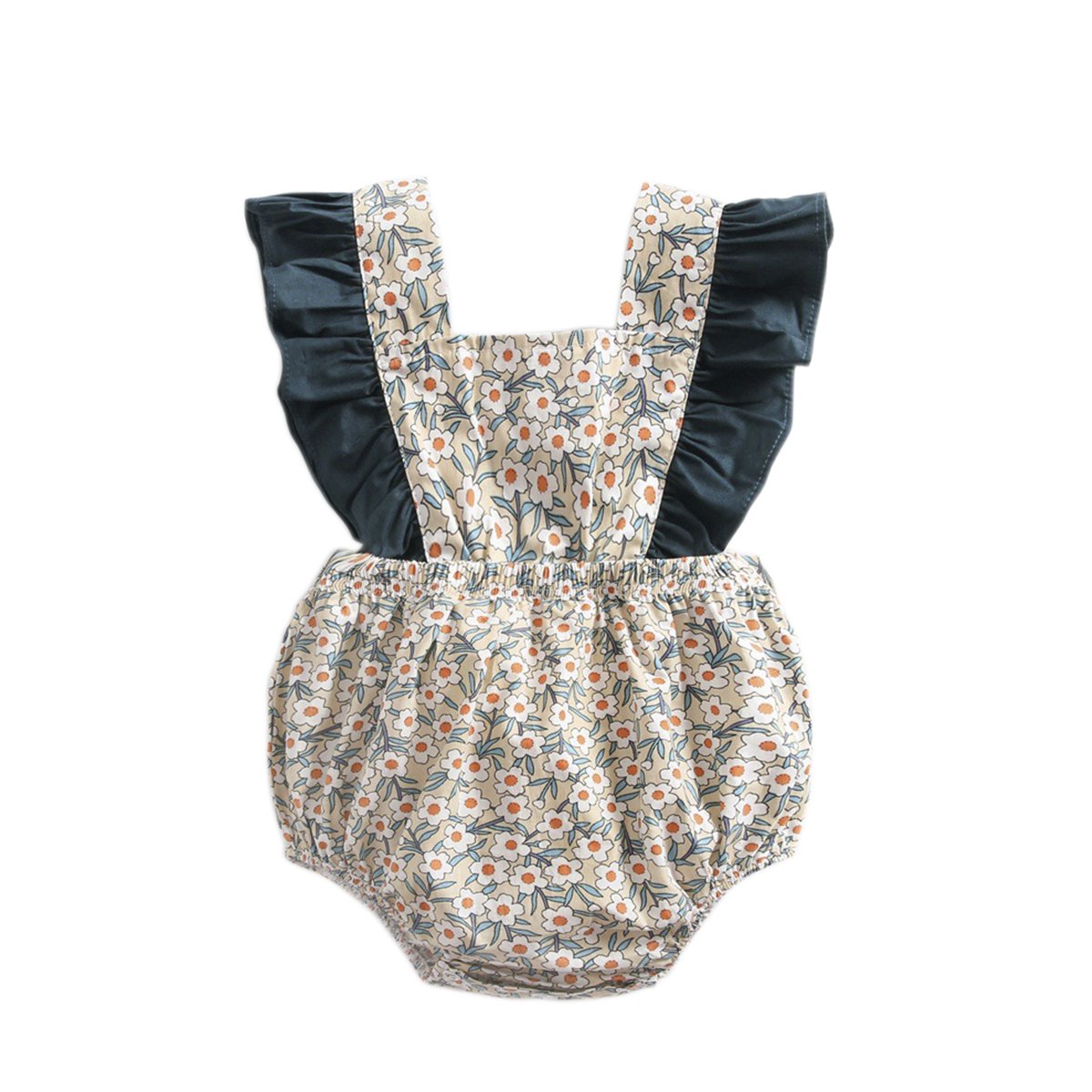 Baby Girl Floral Romper Infant Ruffle Summer Cute Bow Knot Bodysuit