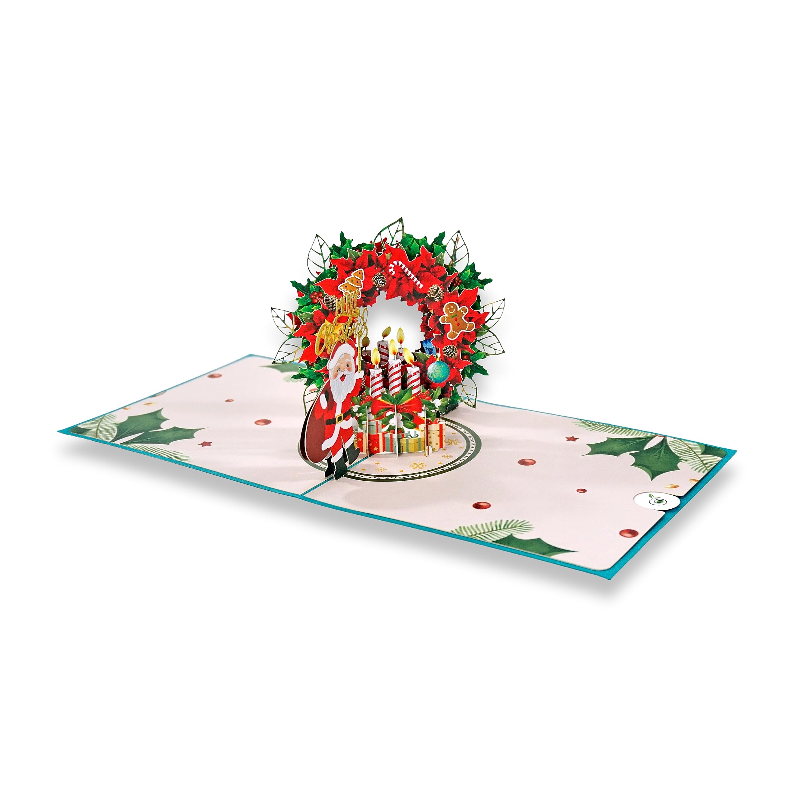 paperdora® 3D Pop-Up Card „Christmas“ with Envelope and Wax Seal - Greeting Card Gift Card Gift Certificate Voucher